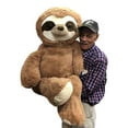 thumbnail image 1 of 5 Foot Giant Stuffed Sloth 56 Inches Soft 142 cm Big Plush Huge Cuddly Stuffed Animal Beige Color, 1 of 11