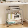 thumbnail image 3 of REIBII 2-Tier Wire Shelving Unit,27.5"W x 11.8"D x 27.5"H Adjustable Metal Storage Rack Space Saving Organizer for Kitchen Pantry,Chrome, 3 of 10