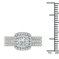thumbnail image 4 of 1-1/2 Carat T.W. Diamond 10kt White Gold Double Halo Engagement Ring Set, 4 of 5