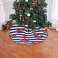 thumbnail image 2 of FMSHPON 3D Stylized Red Anchors Xmas Christmas Tree Skirt Stand Mat for Holiday Party Decoration Indoor Outdoor 36 inches, 2 of 3