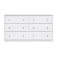 thumbnail image 6 of Home Square 6 Drawer Wide Dresser in White Finish - Set of 2, 6 of 9