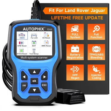 AUTOPHIX 7310 OBD2 Scanner Fits for Land Rover Jaguar Vehicles Full System Scanner for JLR Cars with Oil Reset ABS Bleeding EPB Reset Maintenance Tool Automotive Diagnostic Tool OBDII Car Code Reader