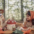thumbnail image 3 of Handmade Rattan Mushroom-shaped Storage Basket- Cute Handmade Handcrafted Gift Decoration Artwork R, 3 of 5