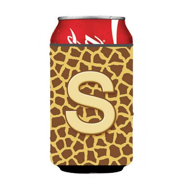 Carolines Treasures CJ1025-SCC Letter S Initial Monogram - Giraffe Can Or Bottle Hugger