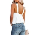 thumbnail image 4 of Liacowi Women's Summer Camisole Tops, Casual Solid Color Cross Strap Sleeveless Tank Tops, 4 of 5