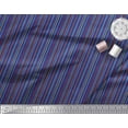 thumbnail image 3 of Soimoi Blue Cotton Voile Fabric Vertical Stripe Printed Fabric 1 Yard 42 Inch Wide, 3 of 3