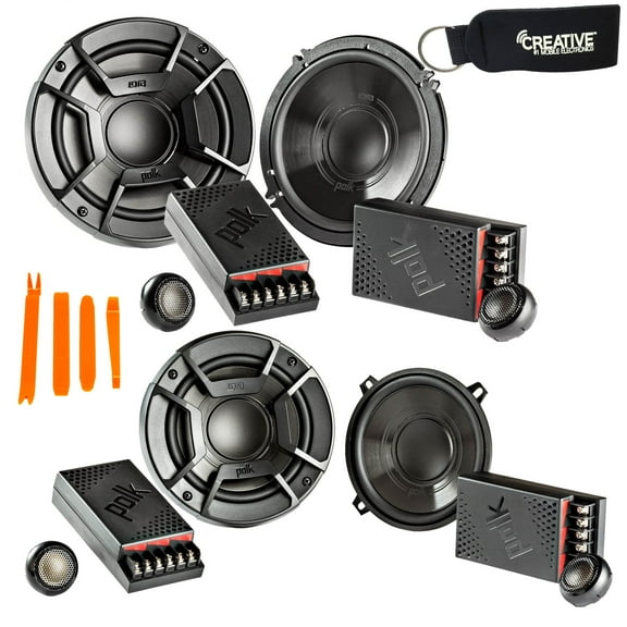 Polk Audio - A Pair Of DB6502 6.5" and A Pair Of DB5252" Component Speakers - Bundle Includes 2 Pair