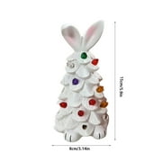 AYktou Easter Decorations 5.9 Light-Up Easter Ceramic Tree Glowing Bunny Light,Bunny Tree Easter Night Light with Colorful LED Light Bulbs,Easter Gifts for Kids