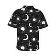 thumbnail image 3 of Easygdp Crescent and Stars Men's Hawaiian Shirts Print Lapel Short Sleeve for Beach, vacation, party, casual occasions - Small, 3 of 9