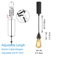 thumbnail image 4 of Kiven H-Type track lighting pendant Adjustable Length,Industrial h track pendant lights with Aluminum Holder,1-Light Track Lighting Fixture for Kitchen Island Hallway Restaurant,Pearl Black, 4 of 7