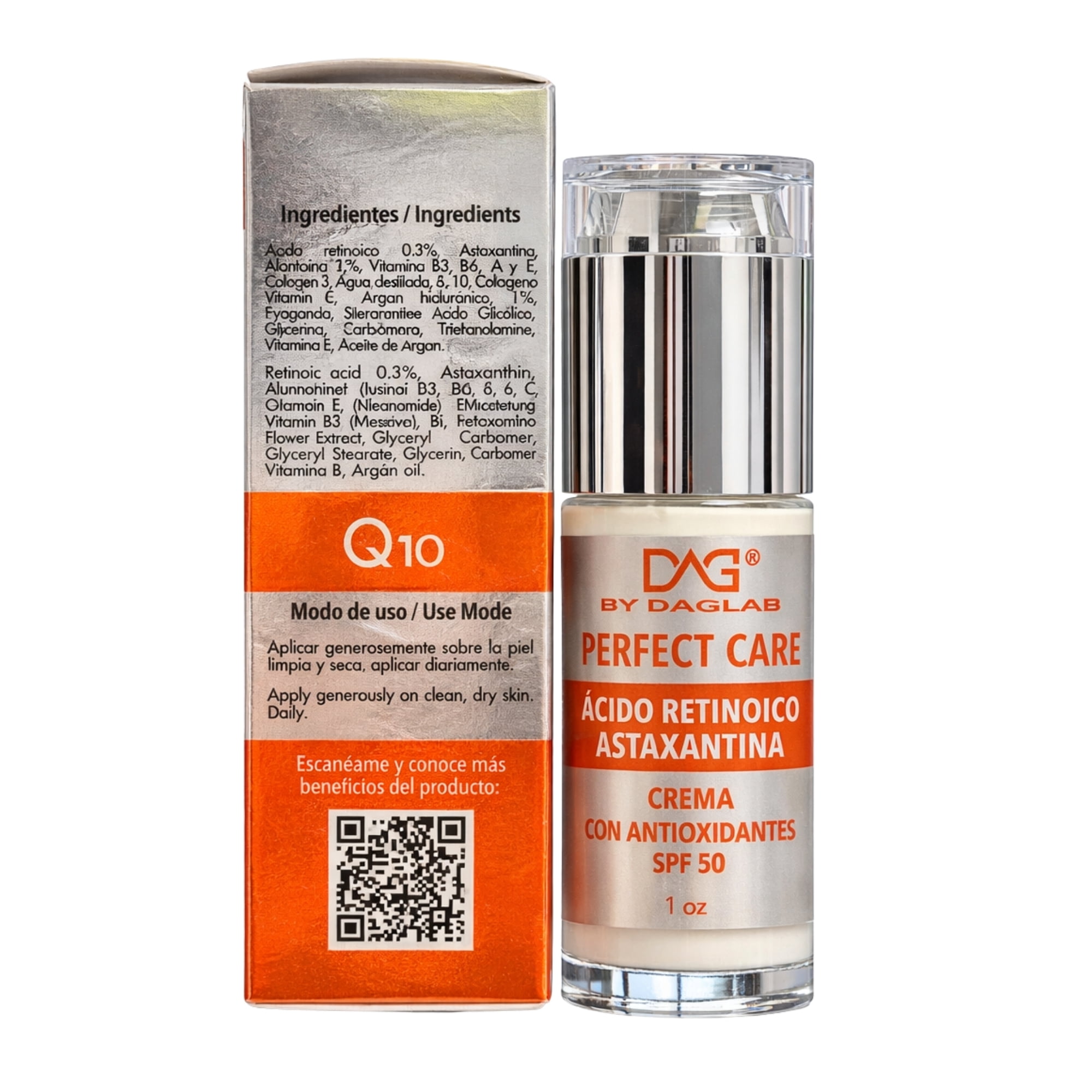 DAG by DAGLAB Perfect Care Face Cream with Astaxanthin, Lightweight Daily Moisturizer, Facial Cream for All Skin Types, 1.3 fl oz
