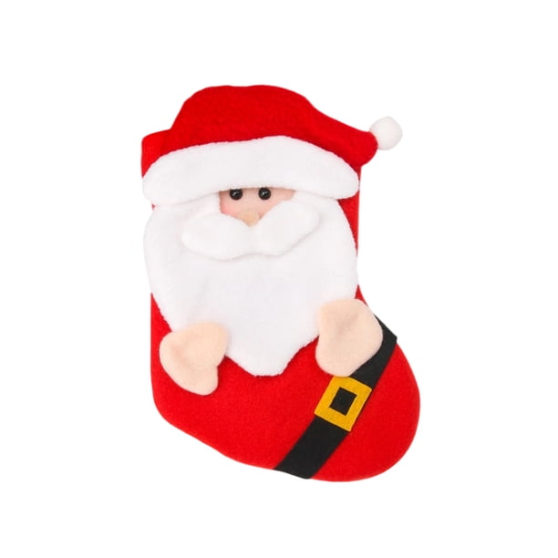 Bolsas de Regalo de Navidad Decoración de las Medias de Navidad Bolsa de Regalo de Papá Noel Niños Calcetines de Dulces de Navidad Decoración de Papá Noel