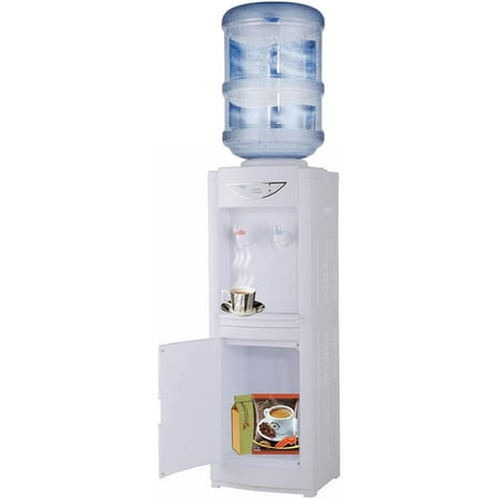 

Water Cooler Dispenser Water Cooler for 5 Gallon Bottles Top Loading Water Cooler w/Child Safety Lock&Removable Drip Tray Holds 3 Gallon Bottles for Home Office School White