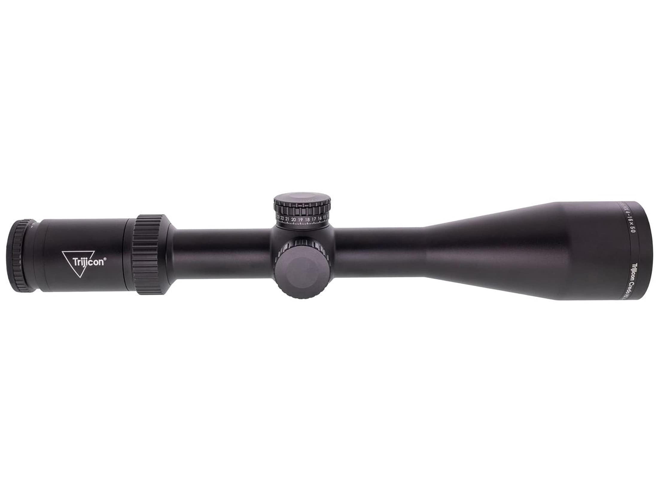 Trijicon Credo HX 4-16x50mm 30mm Tube Rifle Scope, Second Focal Plane, BDC Hunter Holds Reticle, Satin Black