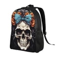 thumbnail image 2 of Fotbe Bow Flower Skull Travel Laptop Backpack, Business Slim Sturdy Laptops Backpack, Water Resistant College School Computer Bag Gift for Men & Women Fits 15.6 Inch Notebook, 2 of 8