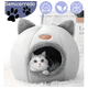 thumbnail image 2 of Cama Cueva Y Casita 2 En 1 Para Gatos Y Perros Con Cojín Xtellar gris, 2 of 4
