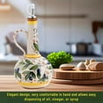 thumbnail image 5 of Italian Ceramic Olive Oil Dispenser Bottle 23oz, Elegant Hand Painted Olive Oil Cruet Bottle Dispenser, Decorative Stoneware Olive Oil Cruet for Kitchen with Stainless Steel Spout for Oils, Sauces, 5 of 9