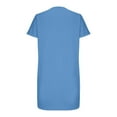 thumbnail image 4 of Lmnyox Women's T-shirt Dress Short Sleeve V Neck Mini Dress Summer Casual Vacation Short Sundress, 4 of 5