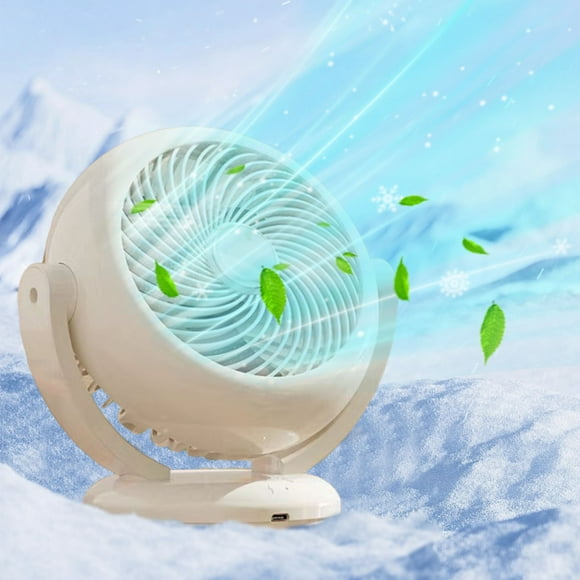 1 Pcs Shaking Head Mini Fan, Charging Model 1200mAh High Battery Capacity Portable Small Fan Desktop USB Desktop Fan Wall Mounted Fan