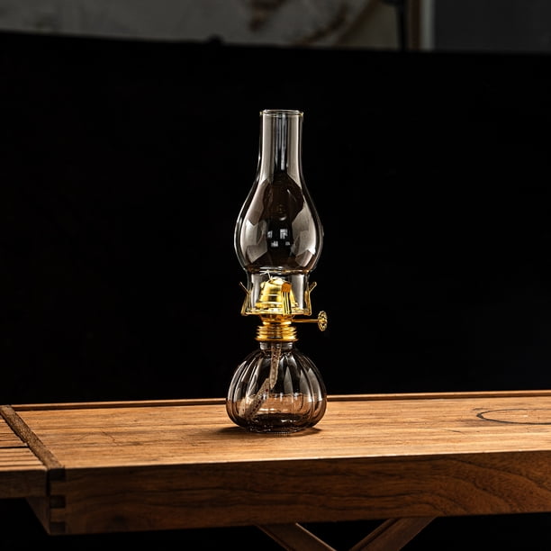 Lámpara de queroseno de brillo medio con forma de calabaza pequeña, lámpara de mantequilla de vidrio, candelabro, lámpara de ambiente, lámparas de iluminación para interiores y exteriores
