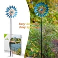 thumbnail image 6 of Steady Doggie | Emerald 61in Single Blade Easy Spinning Kinetic Wind Spinner– Vertical Metal Sculpture for Outdoor, Blue, 61.02 inches H, 6 of 7