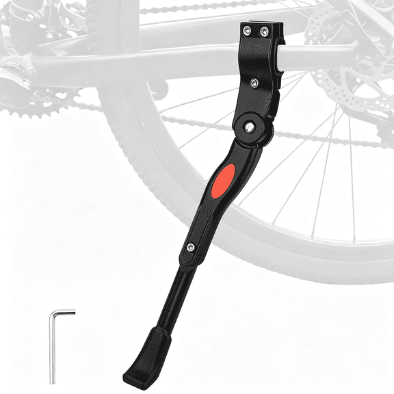 LADYGYM Bike Kickstand for Adult Bike,Adjustable Rear Side Bike Kick Stand for 24"-29" for Bicycles,Aluminum Alloy Sturdy Non-Slip Wider Base Stands for Mountain Bikes,Road Bikes,Cargo Bicycle Etc.