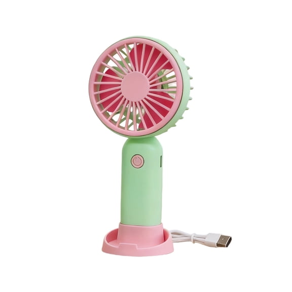 Clearance Sale! | USB Rechargeable Portable Handheld Fan, 3 Speed Quiet Mini Cooling Fan, 2-in-1 Handheld & Desktop Fan For Home Outdoor Travel(Green)