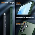thumbnail image 5 of Magnetic for Samsung Galaxy S24 FE Case, [Military Drop Protection] Slim Translucent Matte Back Durable Cover for Samsung Galaxy S24FE 6.7”-Dark Green, 5 of 13