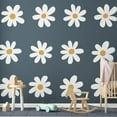 thumbnail image 5 of 12 Sheets Daisy Wall Decals Flower Wall Stickers Large Daisy Wall Stickers Daisy Decals for Wall Peel and Stick for Nursery Kids Girls Bedroom Living Room Wall Decor, 5 of 7