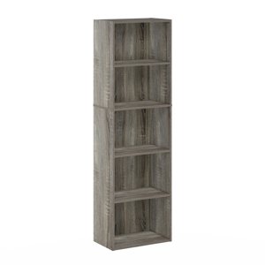 Furinno Luder 5-Tier Open Shelf Bookcase, French Oak