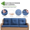 thumbnail image 3 of PARKWELL 7-Piece Outdoor Patio Furniture Set,Rattan Couch Rocking Chairs Set with Side Table,Ottoman,Coffee Table,Wicker Sectional Sofa Set with Cushions for Backyard Garden Pool,Navy, 3 of 10