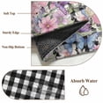 thumbnail image 6 of Round Rugs 3Ft, Spring Floral Round Area Rug Washable Indoor Throw Carpet, Black White Checkered Farmhouse Butterfly Small Non Slip Circle Rug for Bedroom Living Room Home Decor Aesthetic, 6 of 8