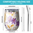 thumbnail image 5 of 12oz Stainless Steel Insulated Wine Tumbler with Lid and Straw – Double Wall Vacuum Mug for Hot & Cold Drinks, 304 Steel Interior, Sweat-Free Design, 5 of 5
