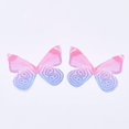 thumbnail image 2 of Tela de organza con mariposas rosa intenso, 20 unidades, 38 x 50 mm, organza de nailon, mariposas de tamaño pequeño a mediano, ideal para manualidades, vestidos de novia, decoración del hogar., 2 of 2