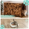 thumbnail image 4 of YEXJ Cat Litter Box Enclosure,Litter Box Furniture Hidden with Barn Door,Wooden Cat Washroom Furniture,Cat House,End Table, Fit Most of Litter Box-Rustic Brown, 4 of 10