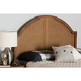 thumbnail image 2 of Baxton Studio Traditional Ash Walnut Finished Wood Queen Size Headboard with Rattan, 2 of 9