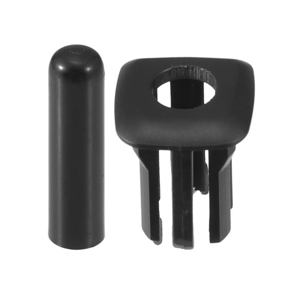 Unique Bargains 1 Set No.51211805643/51216754240 Door Lock Rod Knob and Locking Button Cover for BMW 328i Black