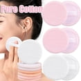 thumbnail image 2 of Velvet Powder Puff Round Soft Makeup Applicator for Loose Powder, Foundation, Blush, Smooth Flawless Finish, 2-Pack, 2 of 8