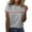 Light Gray, variant on Womens T-Shirt Navy Blue I Love You This Much Graphic Print Short Sleeve Crew Neck tshirt Relaxed Fit Casual Playful Cute pullover Top