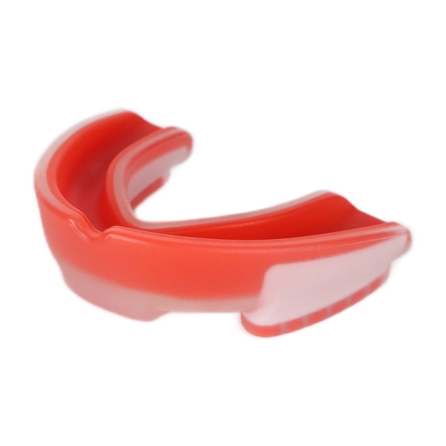 Mouth Guard, EVA Sports Mouthguard Protect Cheeks Shock Mouth Guard With Storage Box For Boxing For Adults For Football Red White