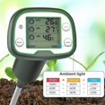 thumbnail image 3 of Digital Soil Thermometer 4-in-1 Soil Tester Soil Thermometer/light/air Temperature/air Humidity Meter Digital, 3 of 3