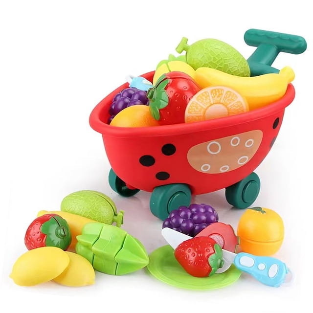 JUEGO DE COCINA DE JUGUETE DE CORTE DE FRUTAS, BORDES SUAVIZANTES DE CORTE JUEGO DE SIMULACROS PARA AL AIRE LIBRE PARA NIños