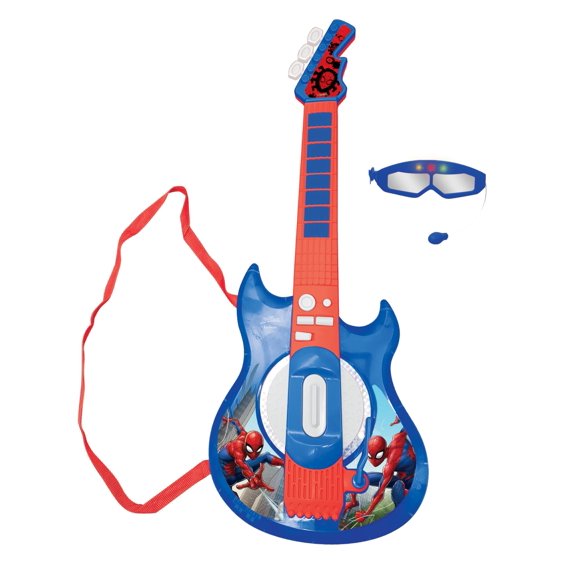 Juguete Musical Guitarra Electrónica Iluminada Spider-Man con Micrófono LEXiBOOK