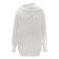 thumbnail image 4 of Qulqfy Womens Tunic Sweaters White Cowl Neck Cozy Pullover Sweater Trendy Knit Long Sleeve Shirts Tops for Women, 4 of 6