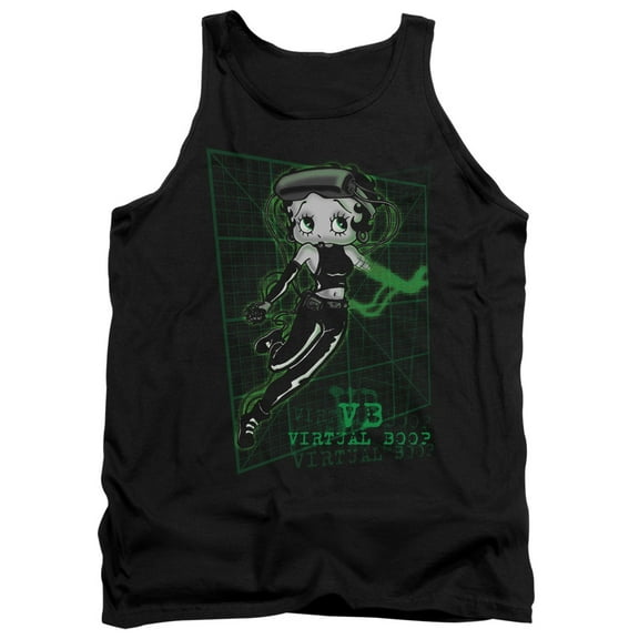 Betty Boop Virtual Boop Adult Tank Top Black