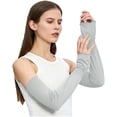 thumbnail image 1 of RXMEKW Sun Protection Sleeves for Women Quarter-Length Polyester Arm Covers for Cycling Outdoor Solid, 1 of 2