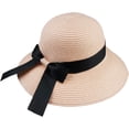 thumbnail image 1 of Sombrero de paja para playa de verano para mujer, protección UV UPF50, plegable, de ala ancha, para viajes, sombreros de Panamá para verano para mujer, 1 of 6