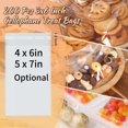 thumbnail image 6 of 200 Pcs Cellophane Bags 4"x6" Self Sealing Cellophane Treat Bags Clear Cookie Bags with Seal Plastic Bags for Treats Sealable Candy Bag Adhesive Small Cello Bags for Gift Wrapper Party Favors OPP Bags, 6 of 7