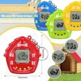 thumbnail image 2 of 4 Pieces Nano Pet Keychain Electronic Pets Nostalgic Virtual Pet Nano Digital Pet Keyring Retro Handheld Game Machine for Boys Girls Adults, 2.2 x 2.2 Inch 168 Pets, Red Blue Yellow Green, 2 of 7
