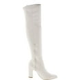 thumbnail image 3 of WILD PAIR Womens Ivory Slip Resistant Padded Stretch Bravy Pointed Toe Block Heel Zip-Up Heeled Boots 7 M, 3 of 4